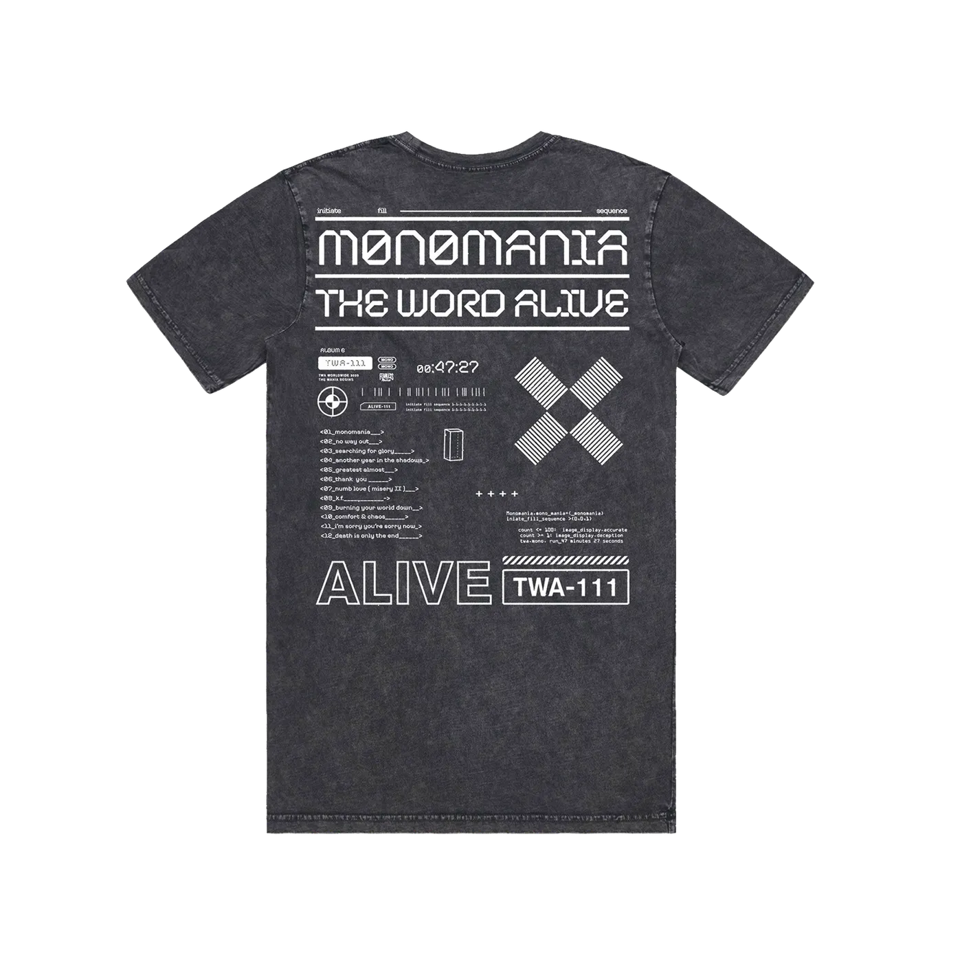 The Word Alive Monomania Acid Wash Tee