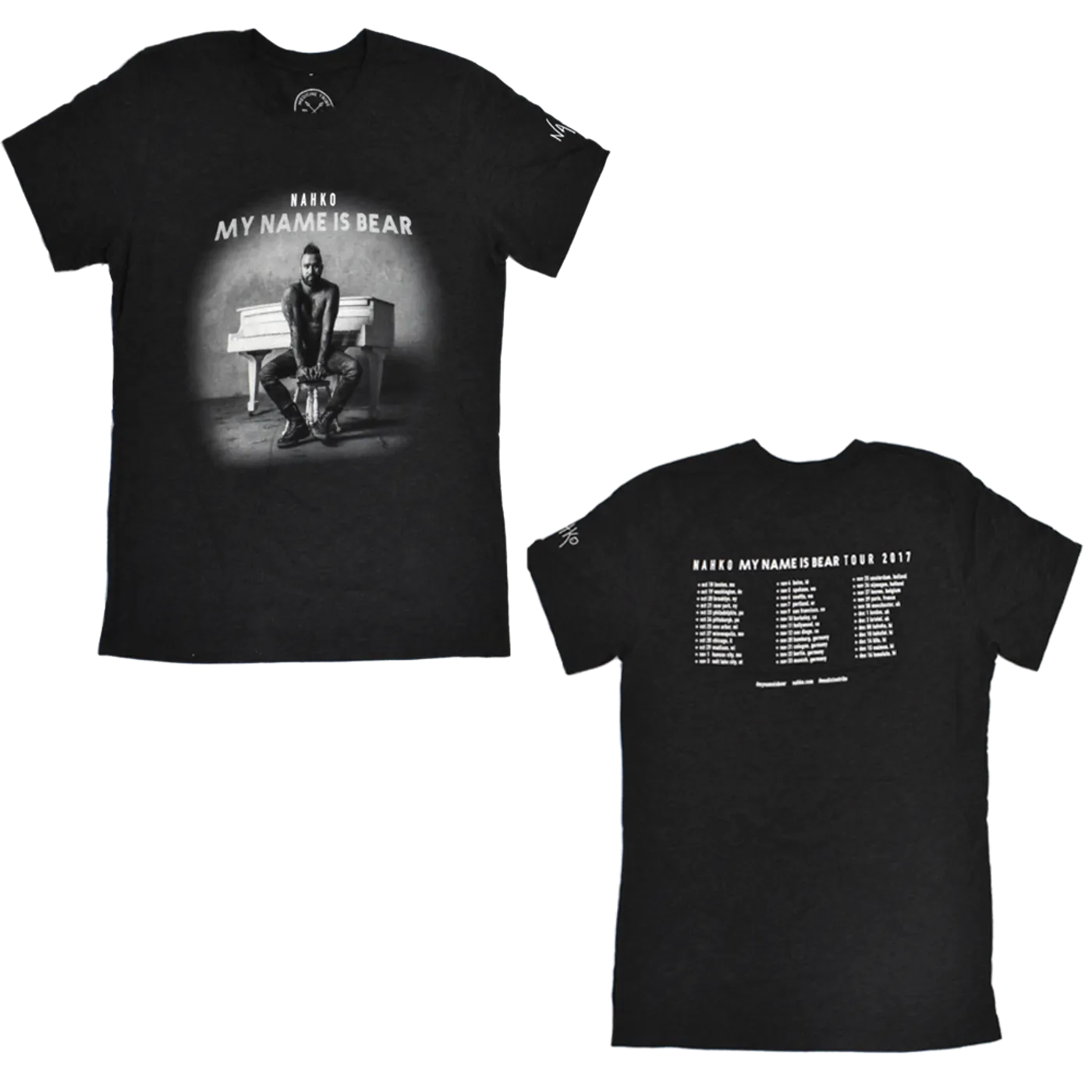 Nahko And Medicine For The People My Name Is Bear Tour Dark Grey T-Shirt