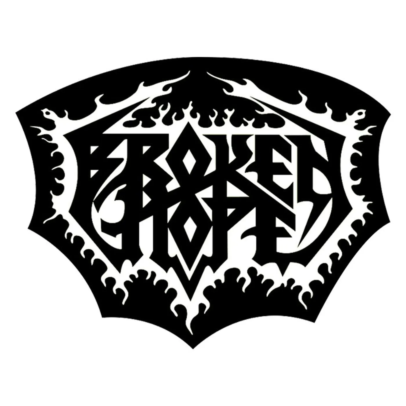 Broken Hope Embroidered Die Cut Logo Patch