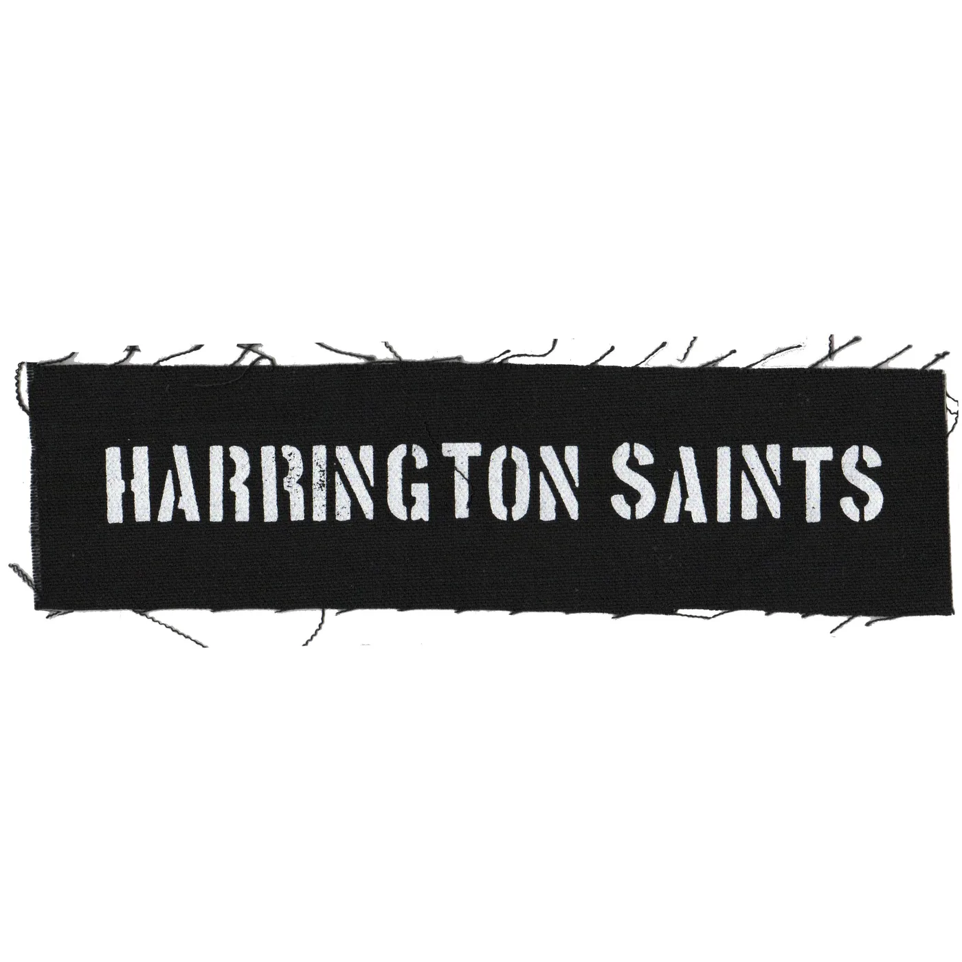 Harrington Saints - Text Logo - Black - Patch - Cloth - Screenprinted - 8" x 3"