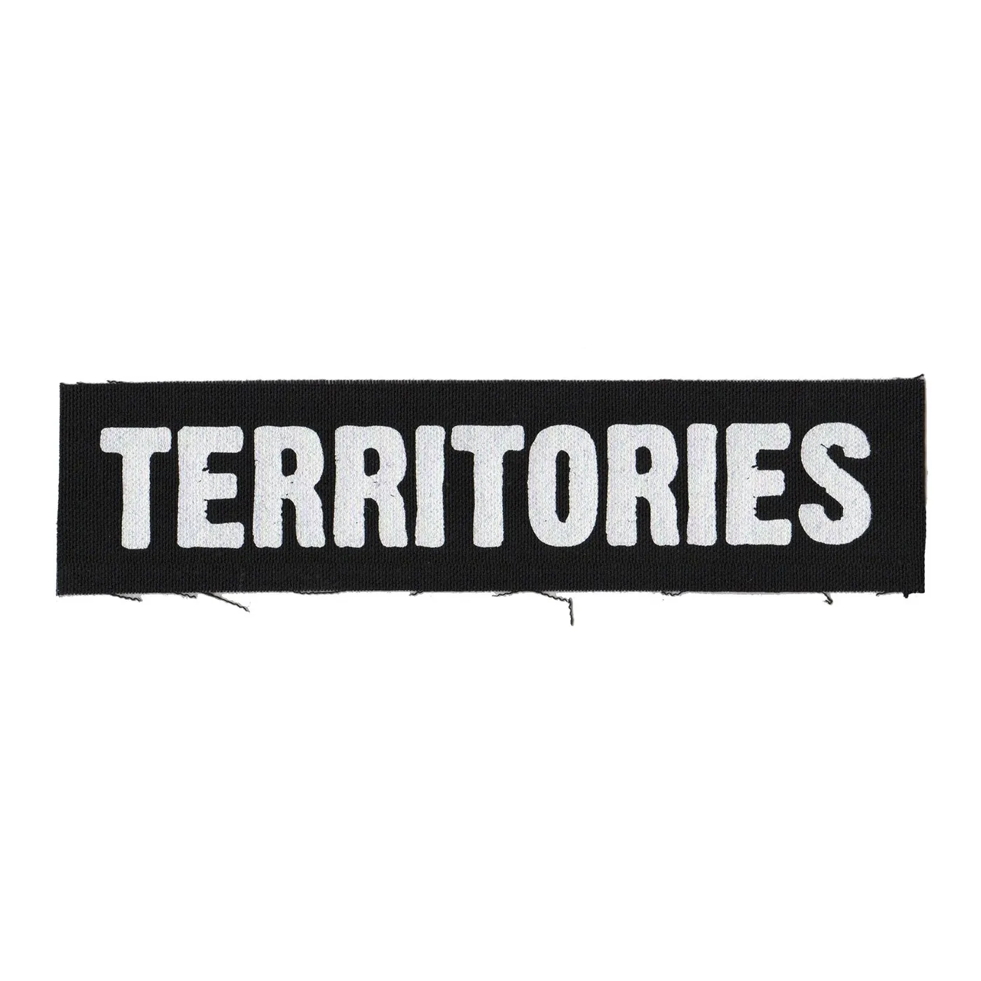 Territories - Text Logo - Black - Patch - Cloth - Screenprinted - 8" x 3"