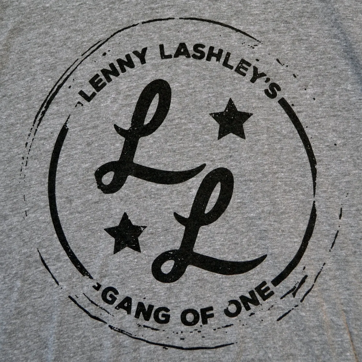 Lenny Lashley's Gang of One Lenny Lashley Gang of One - Logo - Grey - T-Shirt