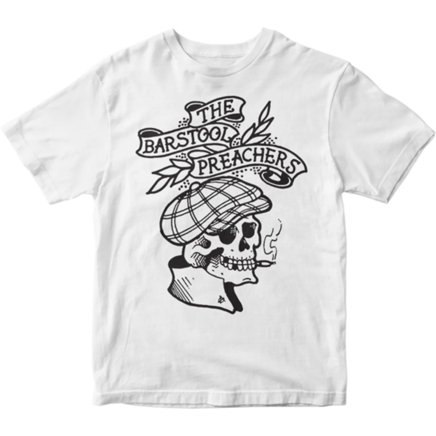 The Bar Stool Preachers - Skull - White - T-Shirt