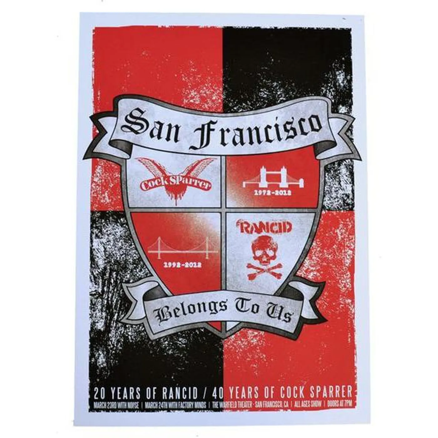 Pirates Press Records - San Francisco Belongs To Us - Screenprinted Poster