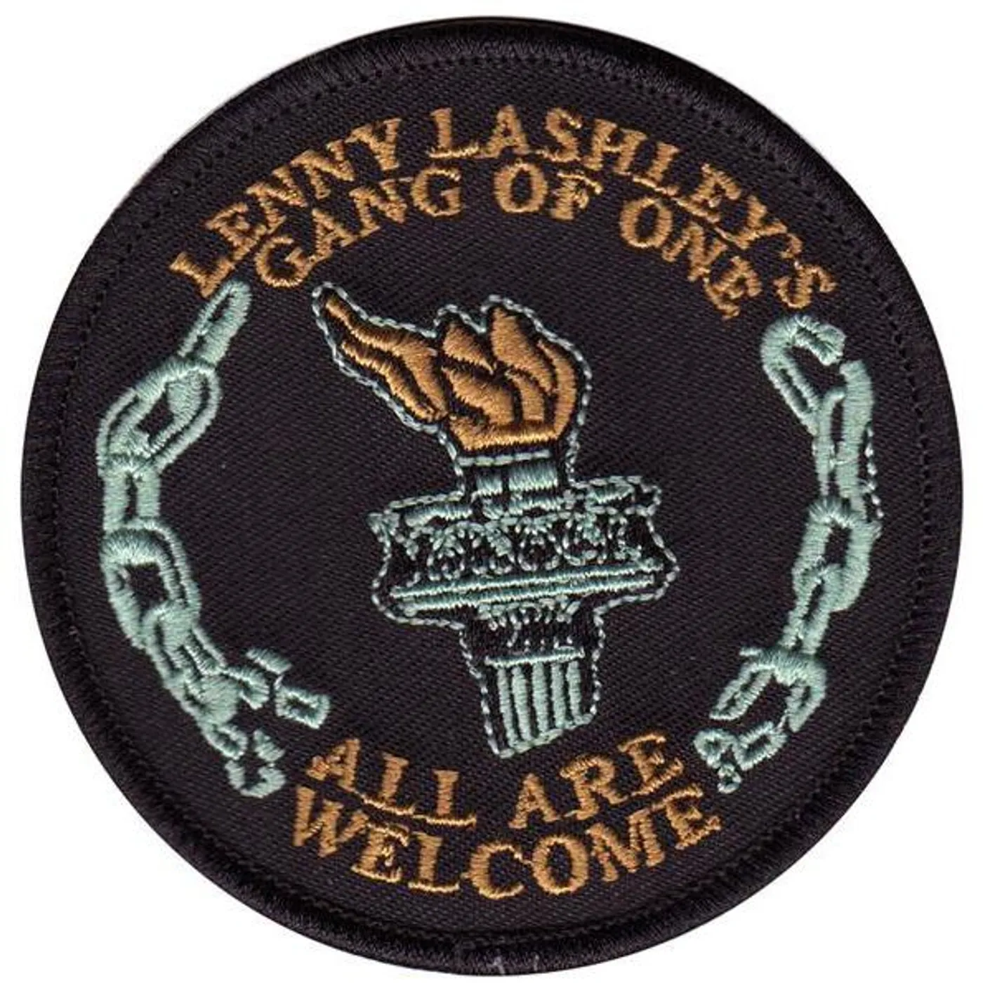 Lenny Lashley's Gang of One Lenny Lashley Gang of One - All Are Welcome - Circle Torch - Patch - Embroidered - 3"