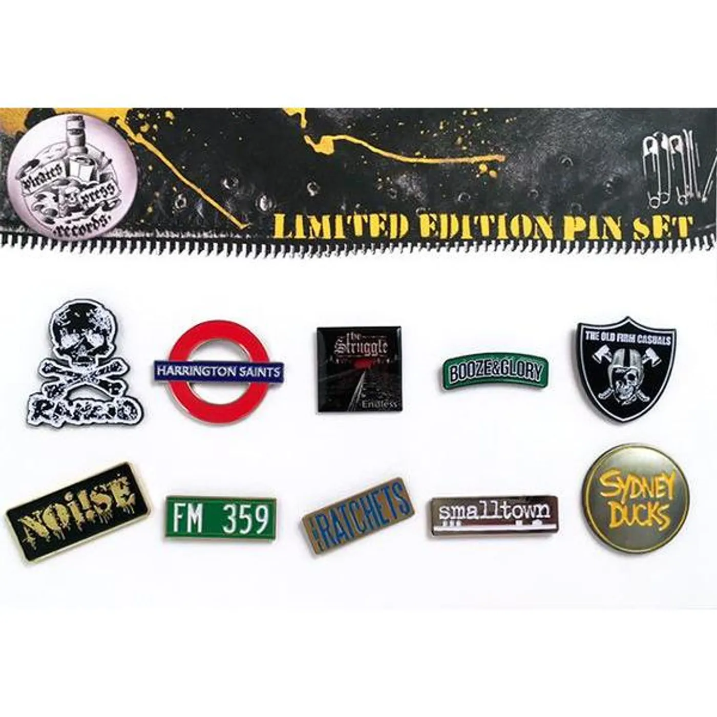 FM359 Pirates Press Records Enamel Pin Set # 2 (RANCID, OFC, NOISE, ETC)