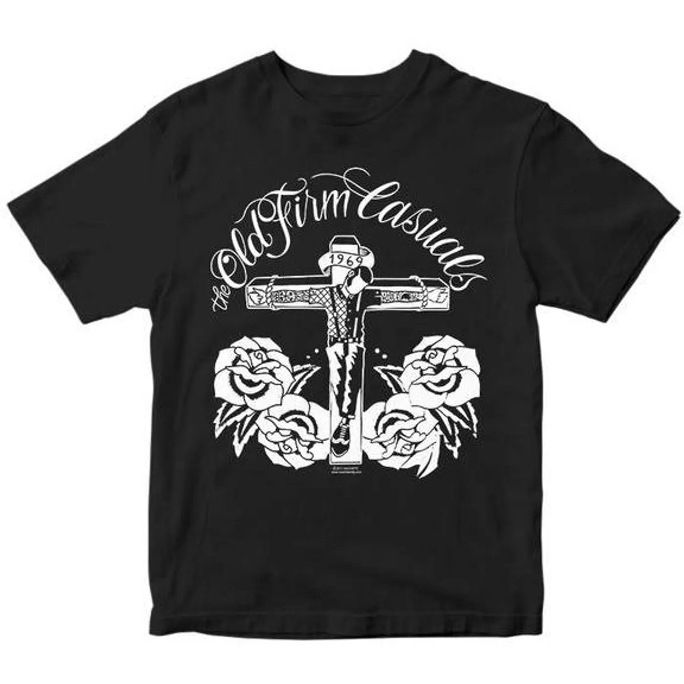 The Old Firm Casuals - Crucified - White Roses - T-Shirt