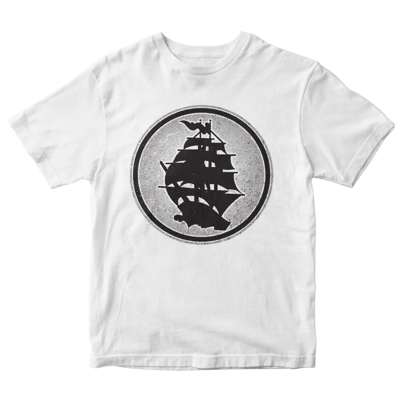 Pirates Press Records Pirates Press - Circle Logo - Black On White - T-Shirt