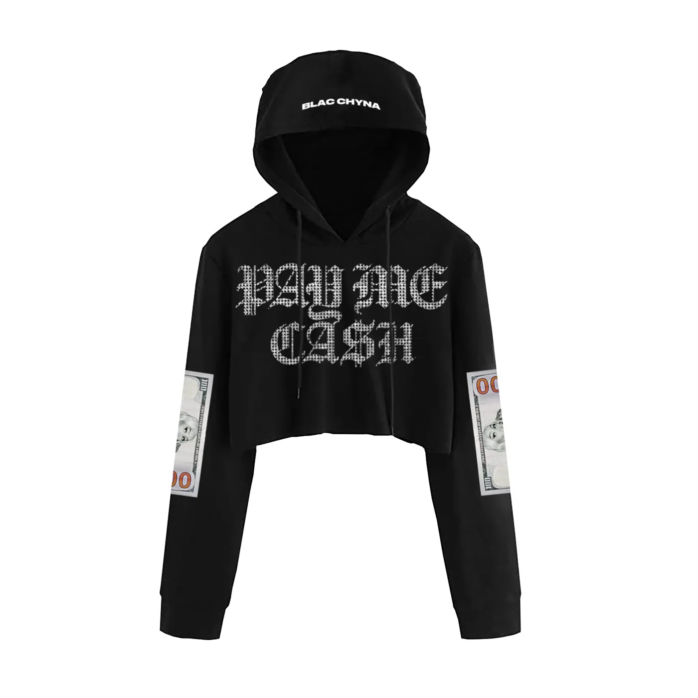 Blac Chyna Pay Me Cash Crop Hoodie