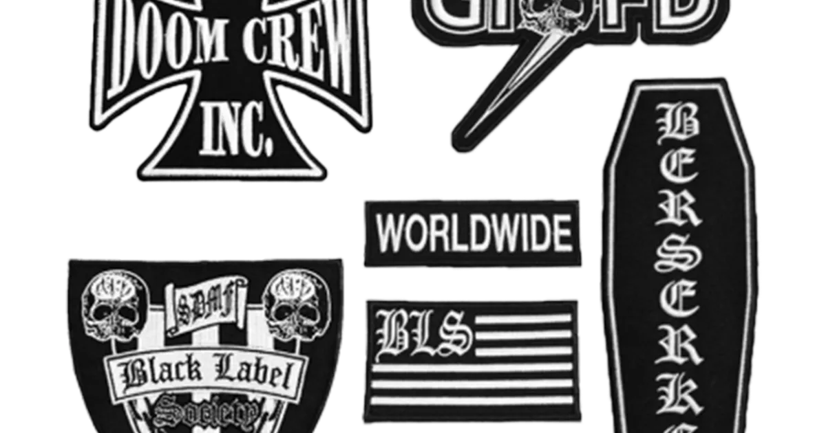 Black Label Society BLS Front Patch Set