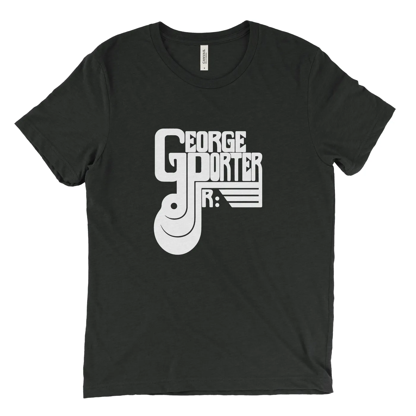 George Porter Jr. DRAFT - George Porter Logo T-Shirt - Black & White