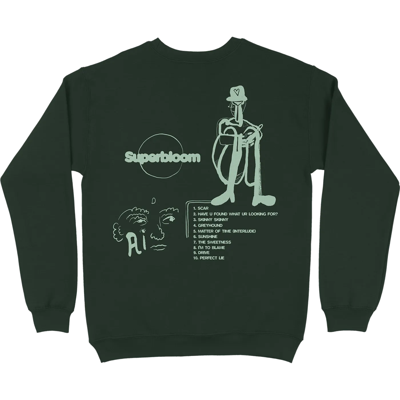 Ashton Irwin Forest Green Superbloom Crewneck