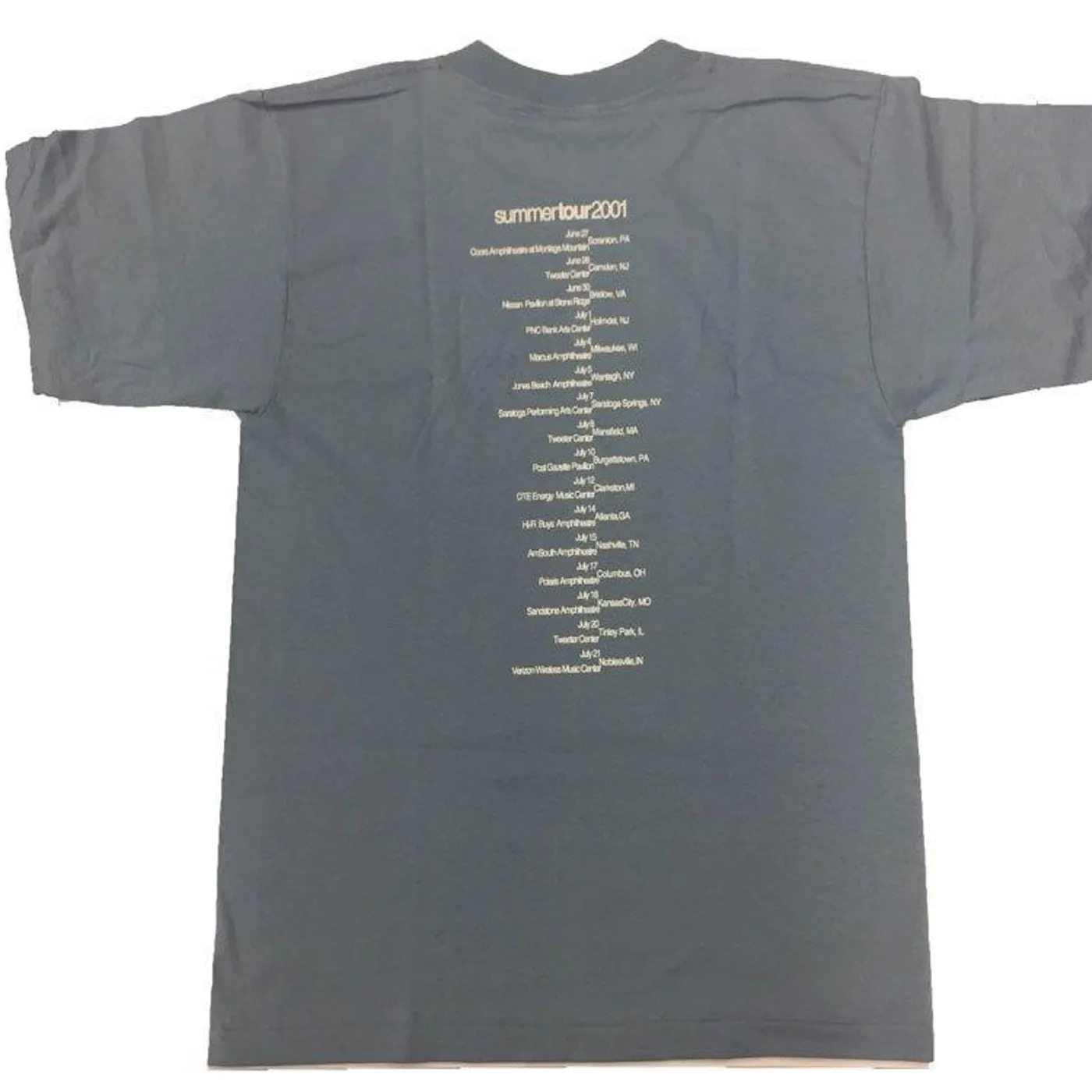 JACKSON BROWNE US Summer 2001 Grey and Maroon Tour Shirt