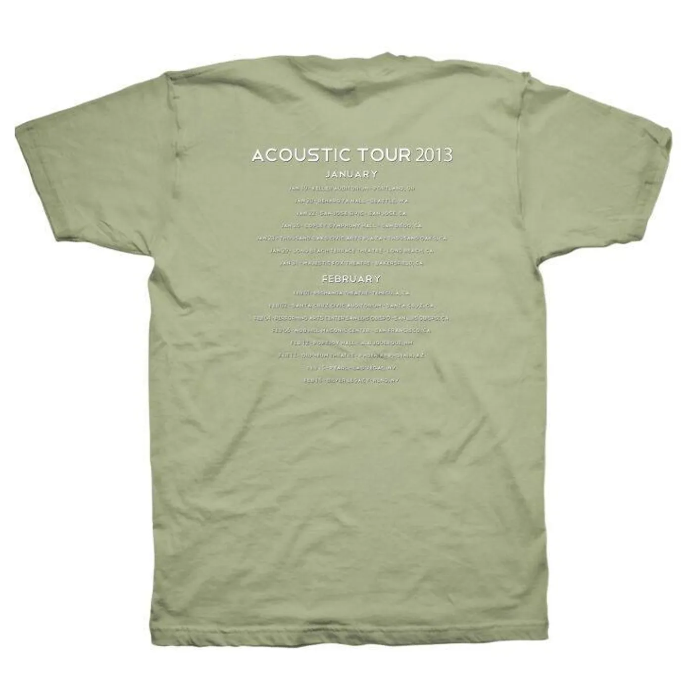 JACKSON BROWNE Guitar Acoustic 2013 Tour T-Shirt
