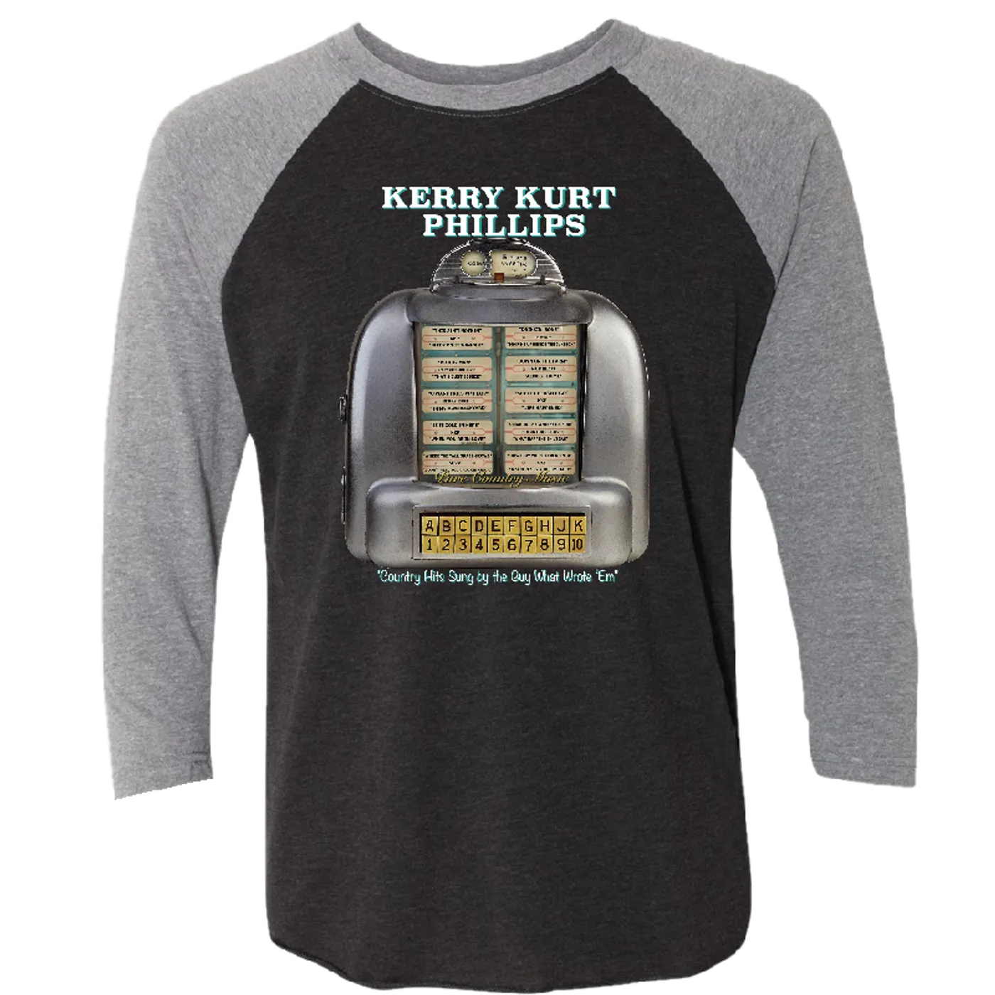 Kerry Kurt Phillips Vintage Black and Grey Raglan Tee