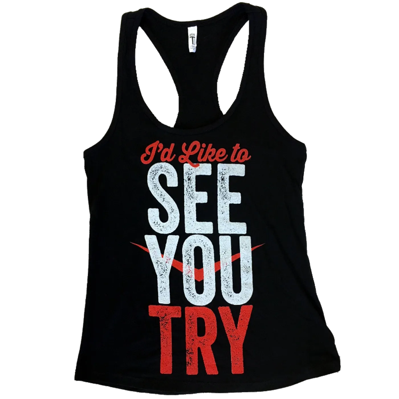 Craig Campbell Ladies Black Racerback Tank- I'd Like To See You Try