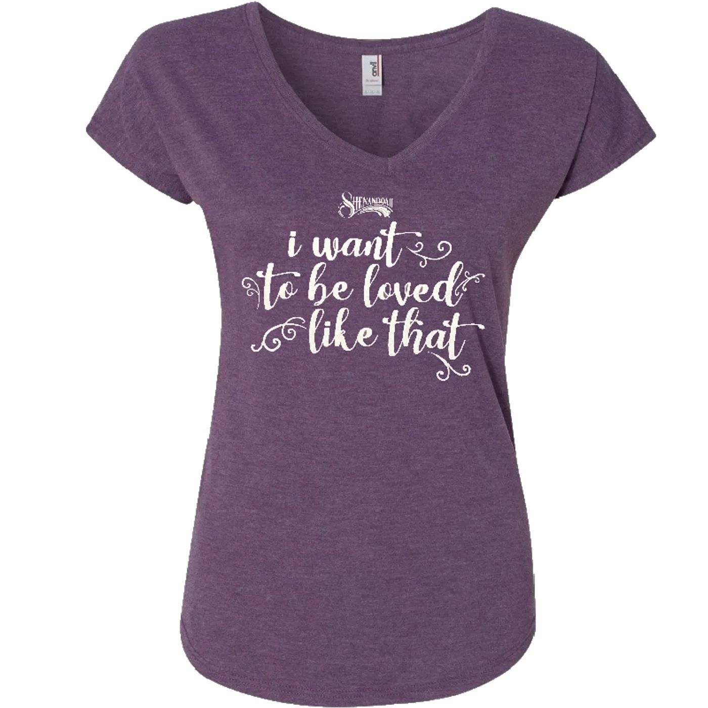 Shenandoah Ladies Purple V Neck Tee