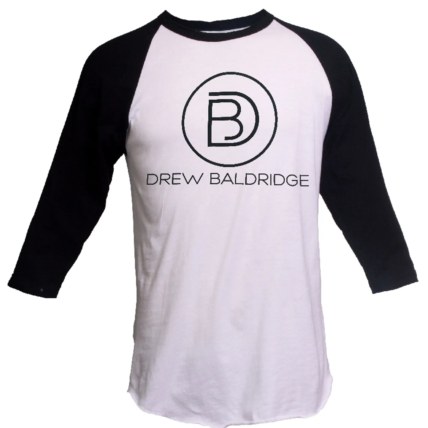 Drew Baldridge White and Black Raglan Tee