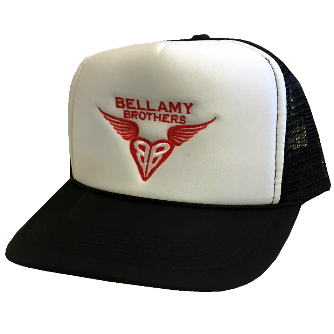 The Bellamy Brothers White and Black Trucker Hat