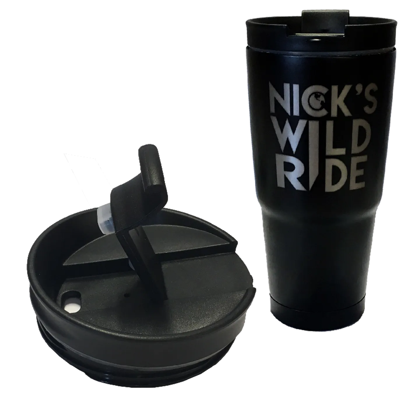 Nick's Wild Ride 30 oz Black Stainless Engel Tumbler