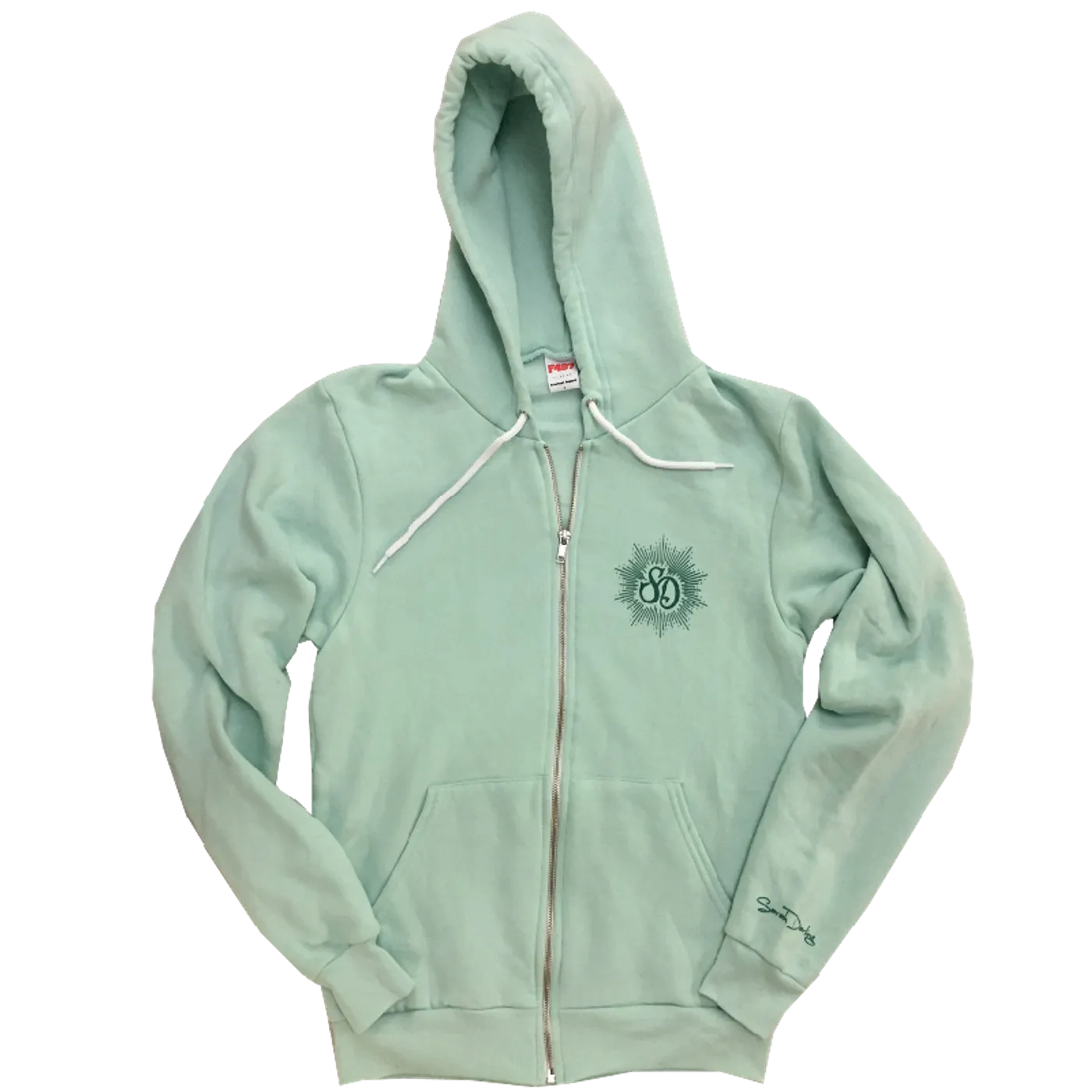 Sarah Darling Soft Mint Zip Up Hoodie