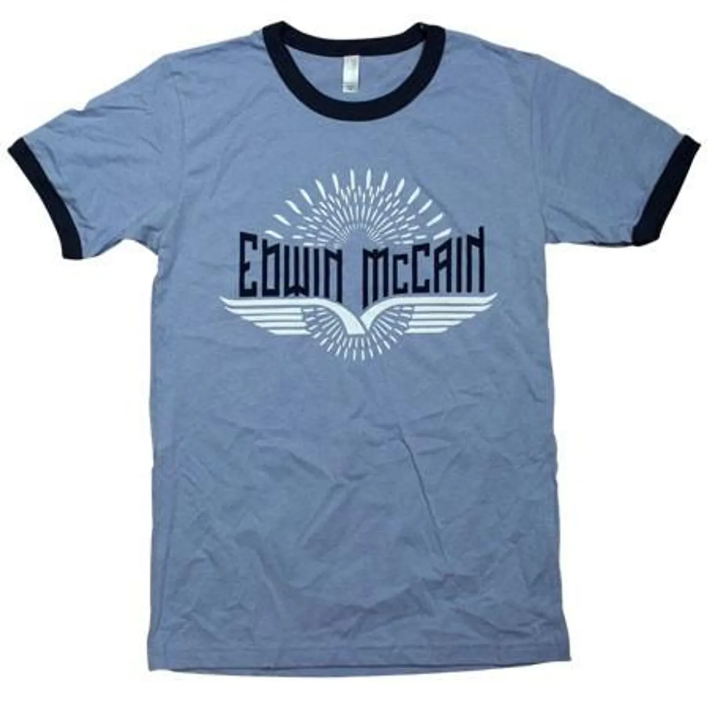 Edwin McCain Blue and Navy Ringer Tee