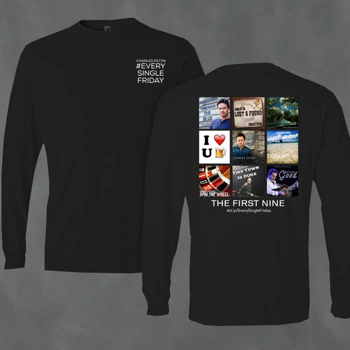 Charles Esten Long Sleeve Black Tee