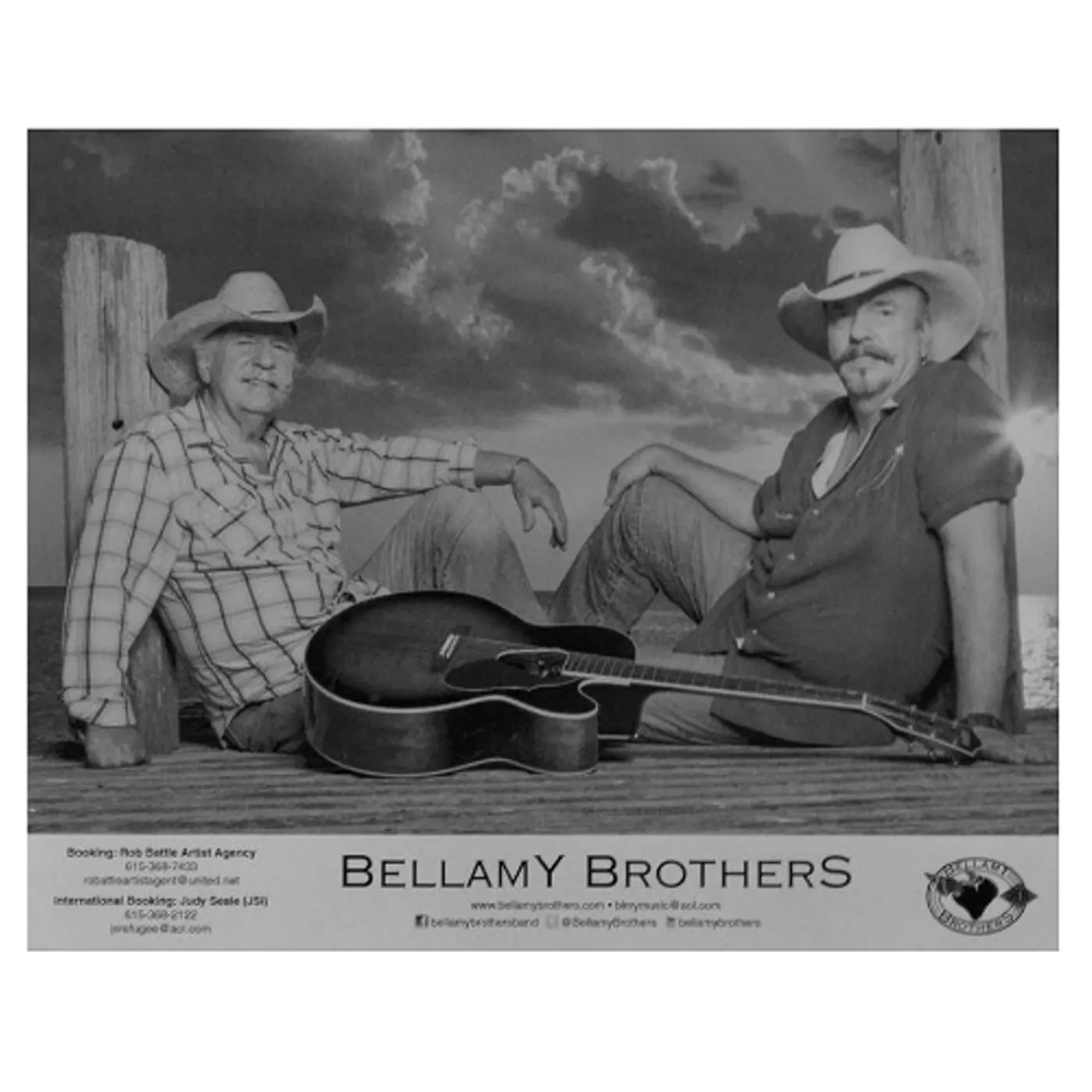 The Bellamy Brothers Bellamy Brother Black and White 8x10