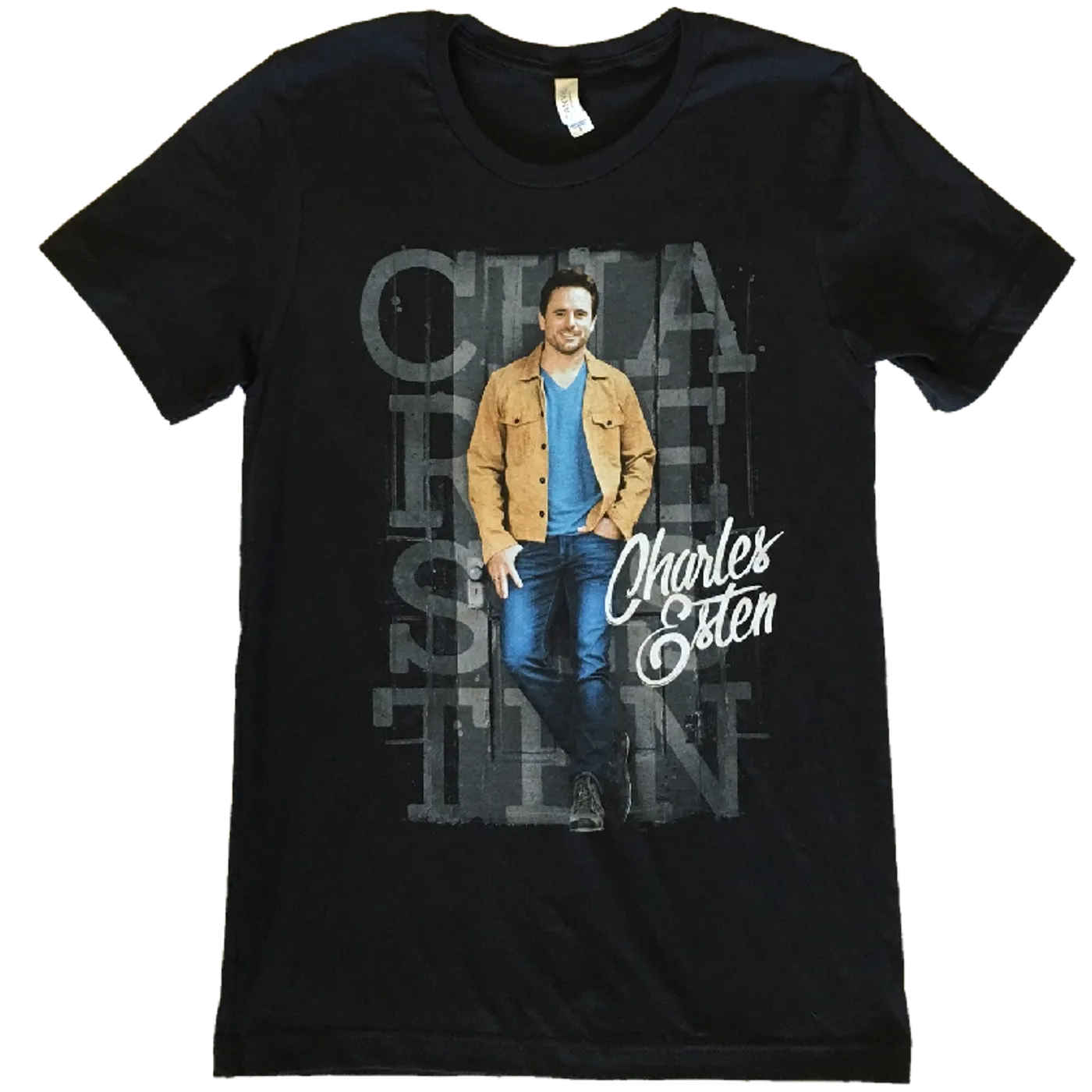 Charles Esten Black Photo Tee- Tan Jacket