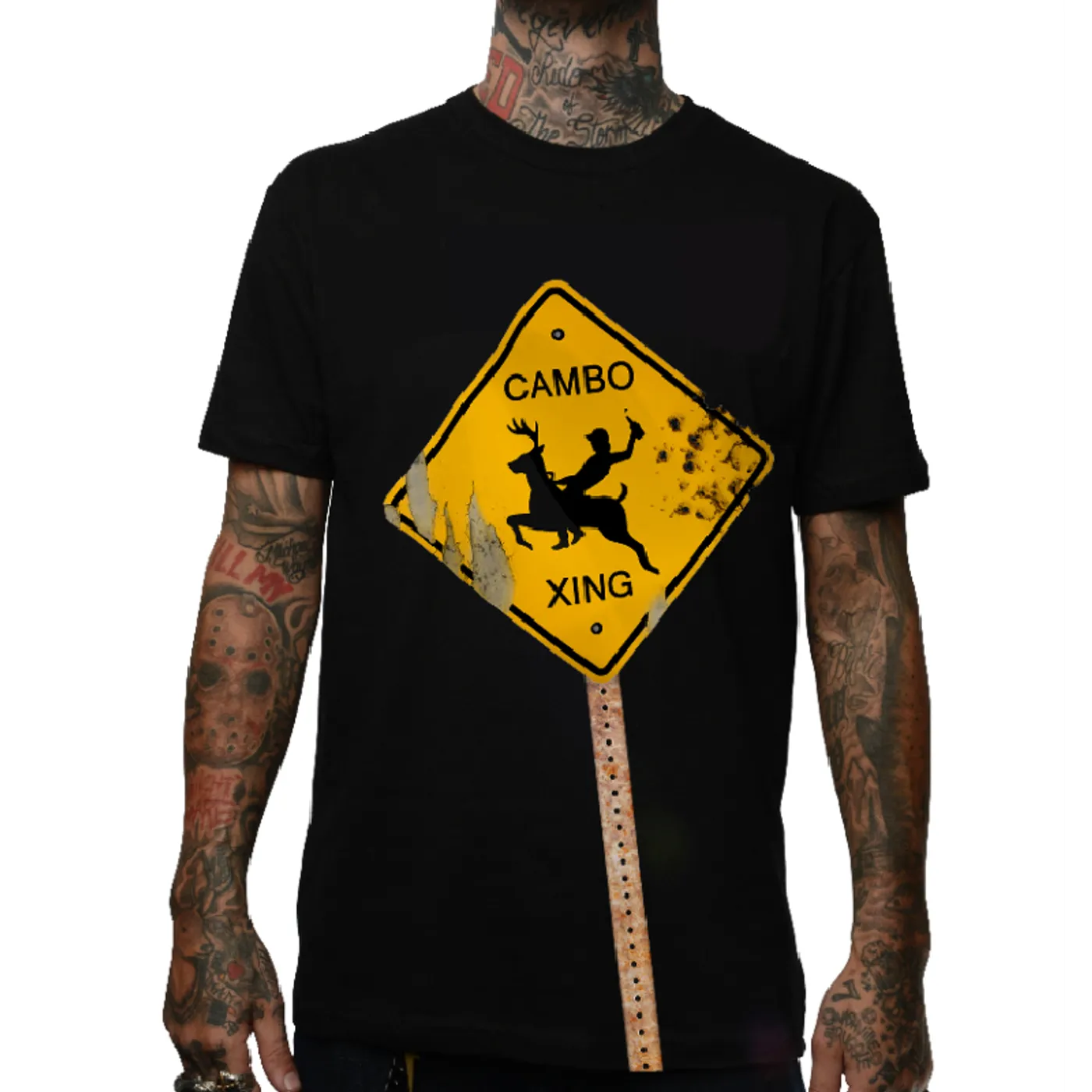 Slumerican Cambo Crossing Black Tee