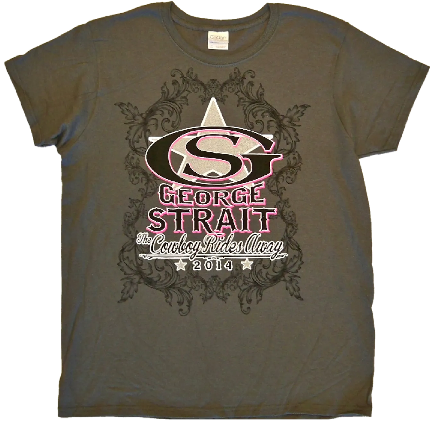 George Strait Ladies Charcoal Logo Tee