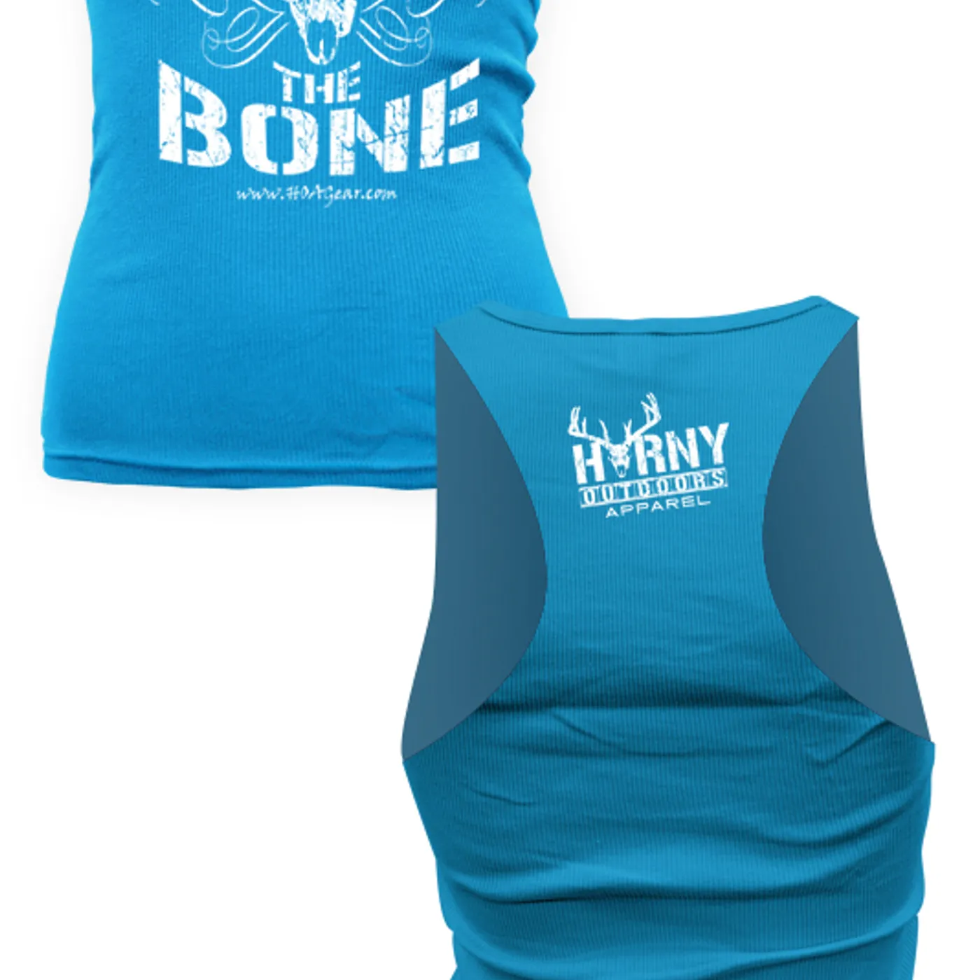 Horny Outdoor Apparel HOA Ladies Sapphire Blue Razorback Tank