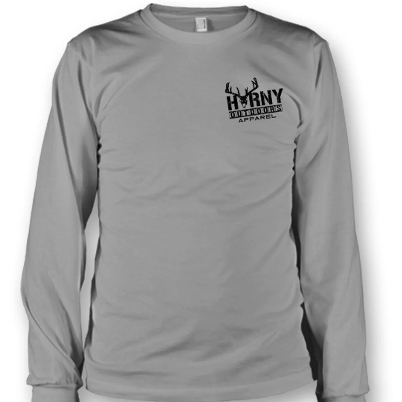 Horny Outdoor Apparel HOA Antlers Long Sleeve Grey Tee