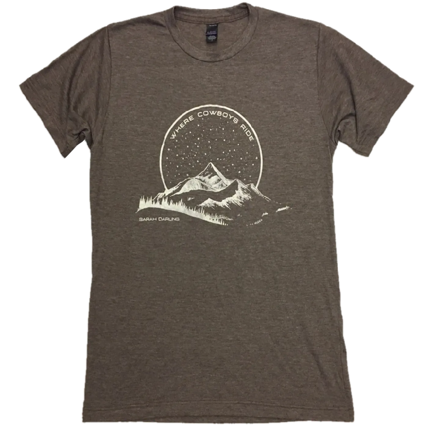 Sarah Darling Heather Brown Where Cowboys Ride Tee