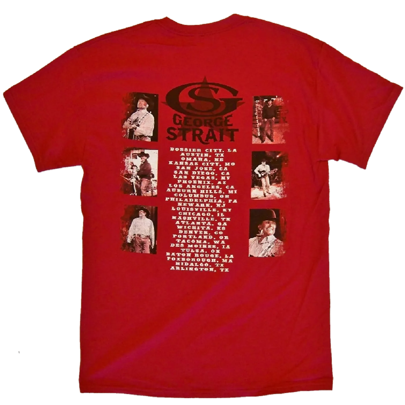 George Strait 2014 Cardinal Red Tee
