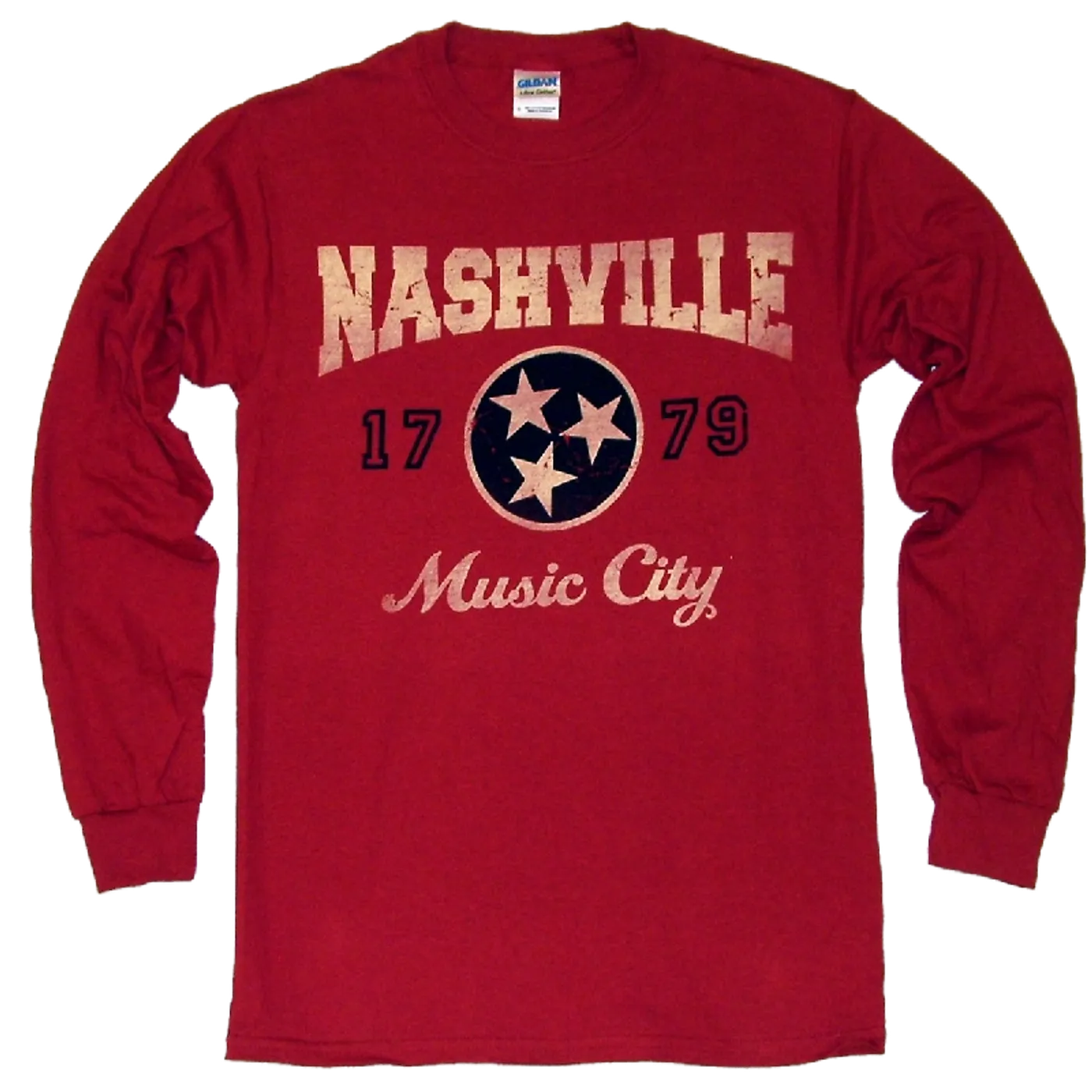 Richards And Southern Nashville Long Sleeve Cardinal Red Tee
