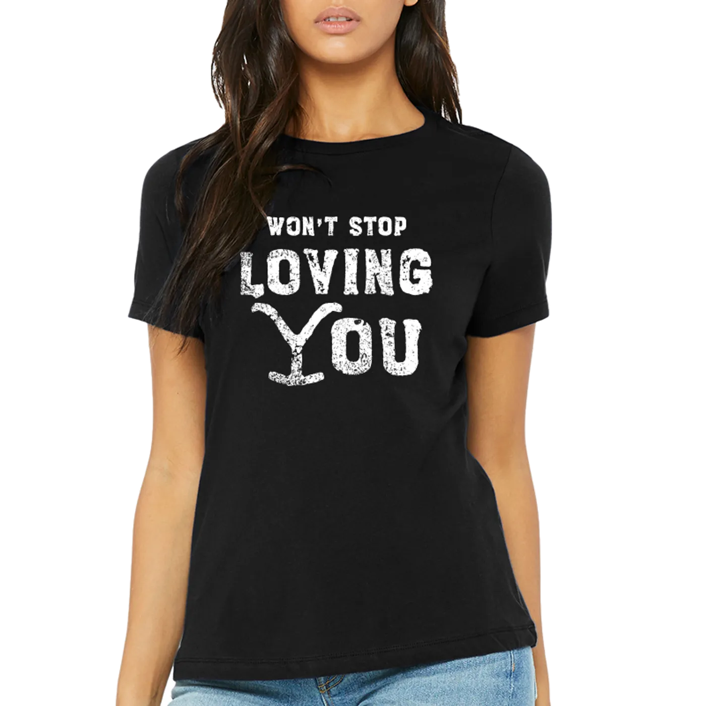 Costner Kevin Tales From Yellowstone Ladies Black Tee-S
