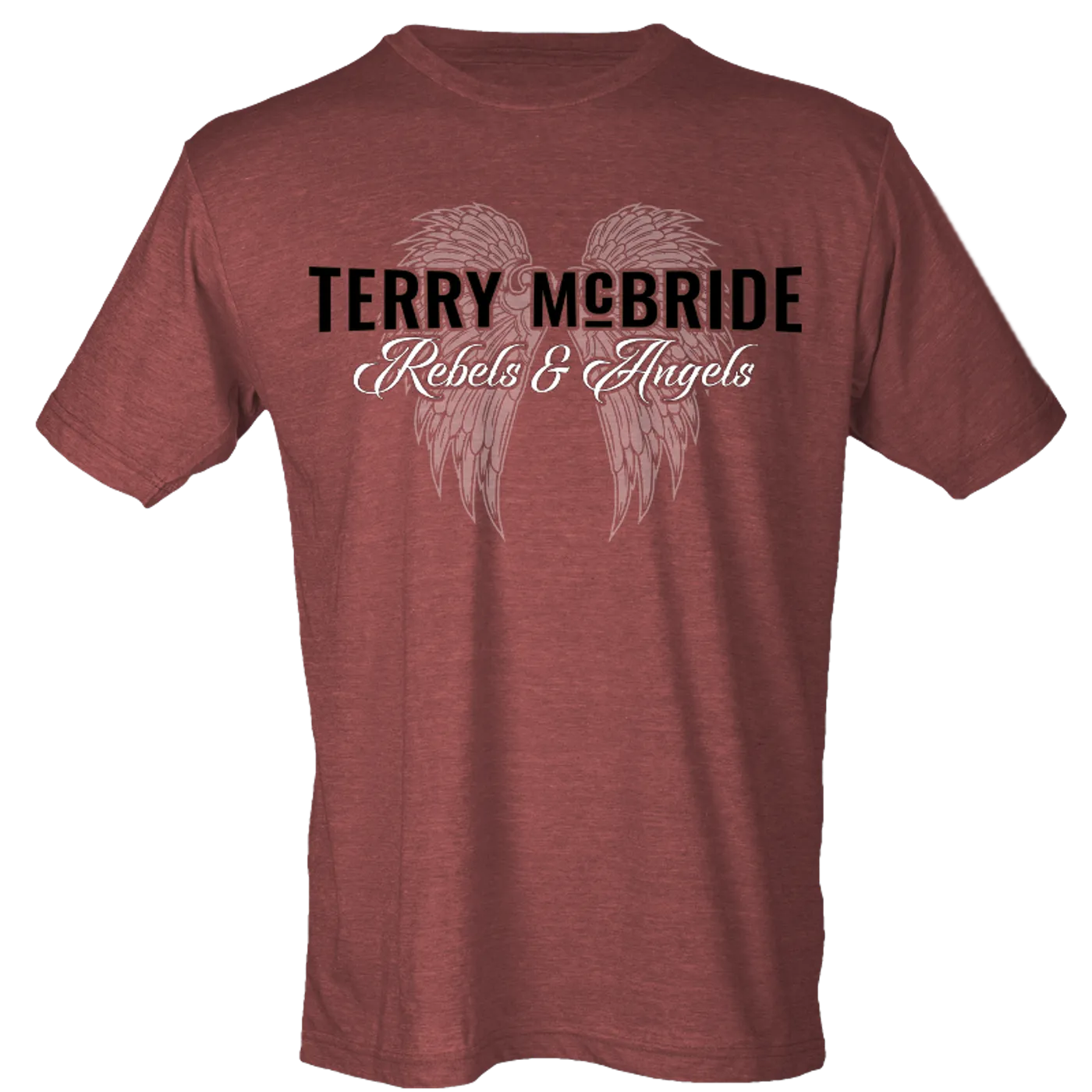 Terry McBride HeatherMilitary Green Rebels & Angels Tee