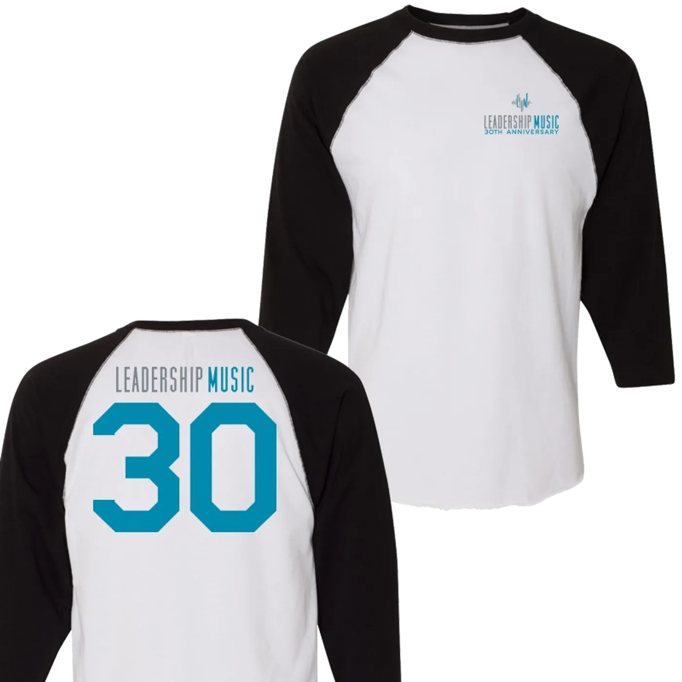 Leadership Music White and Black Raglan Tee- PRESALE