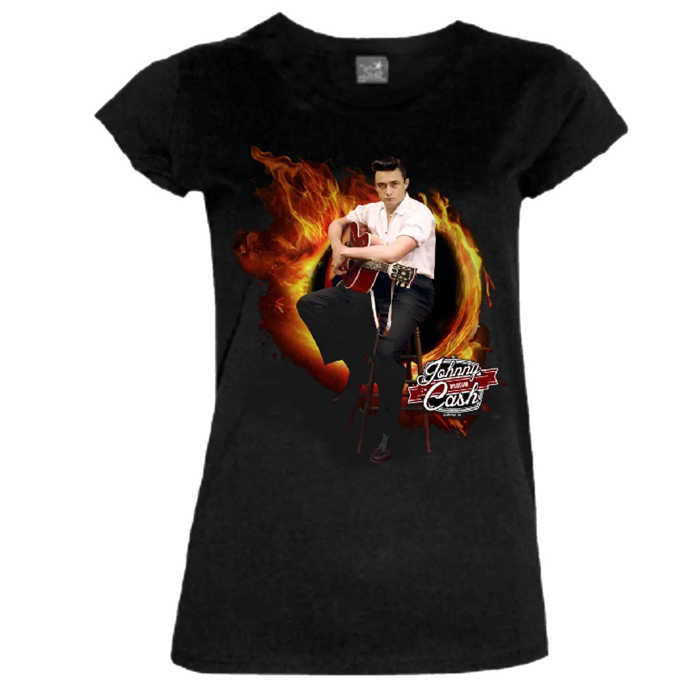 Johnny Cash Museum Ladies Scoop Neck "Ring of Fire" Tee