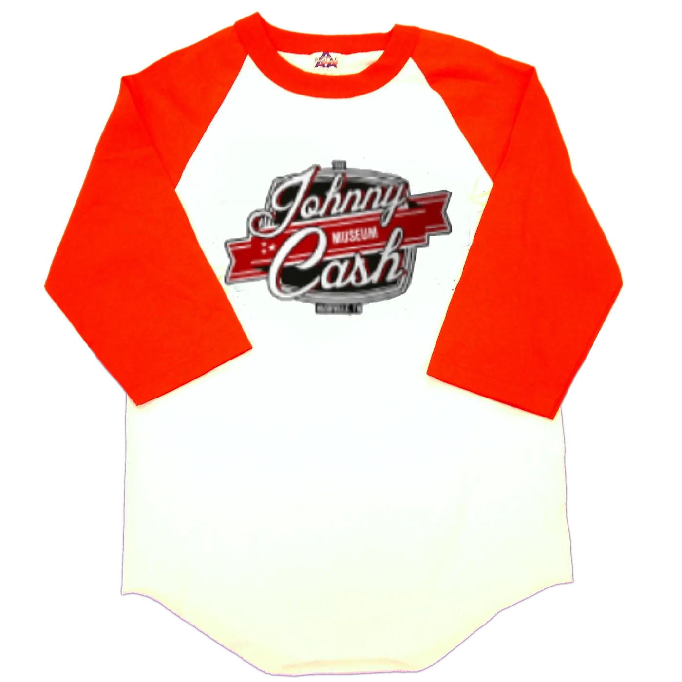 Johnny Cash Museum White and Red Baseball Tee