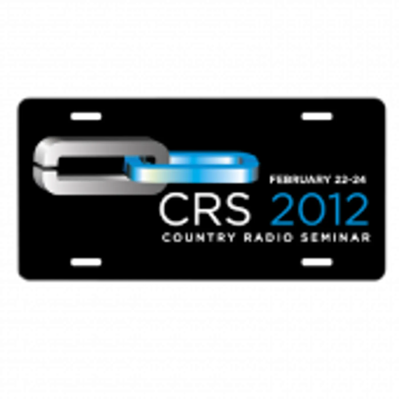 Country Radio Seminar Black License Plate