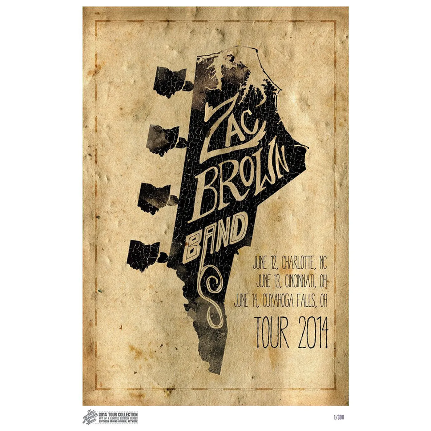 Zac Brown Band 2014 Tour Print # 7