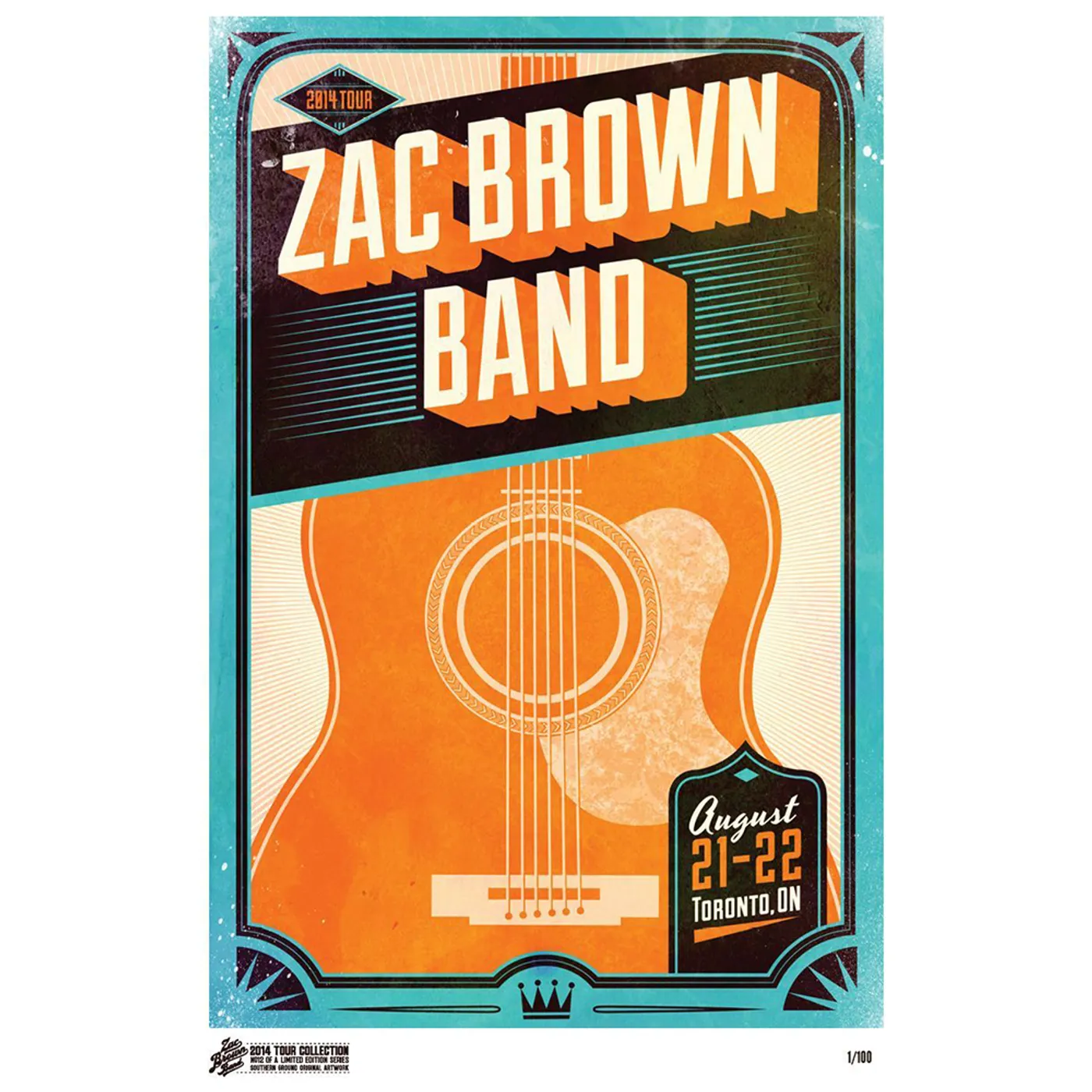 Zac Brown Band 2014 Tour Print # 12