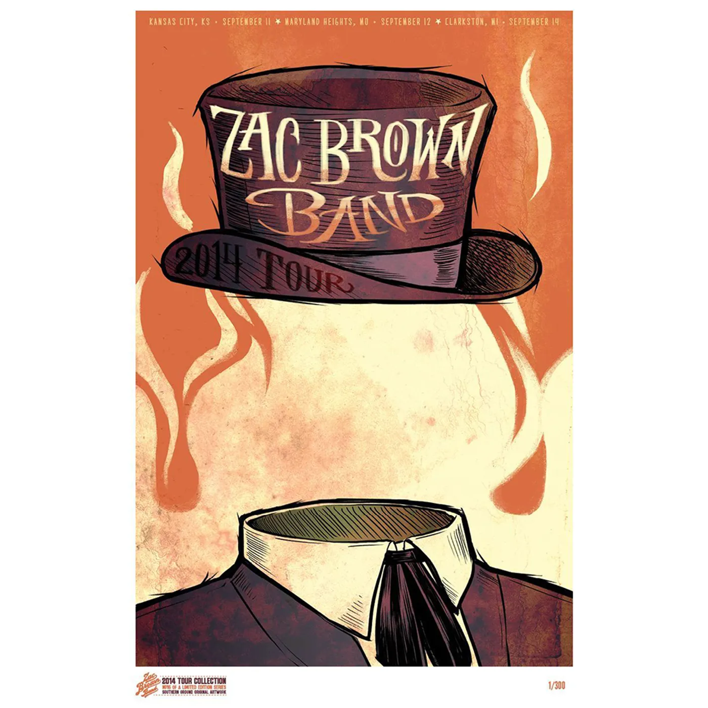 Zac Brown Band 2014 Tour Print # 16