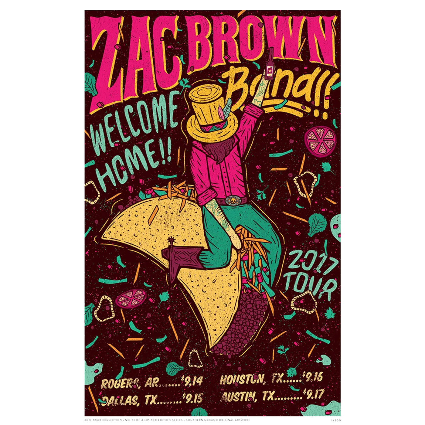 Zac Brown Band 2017 Tour Print # 13