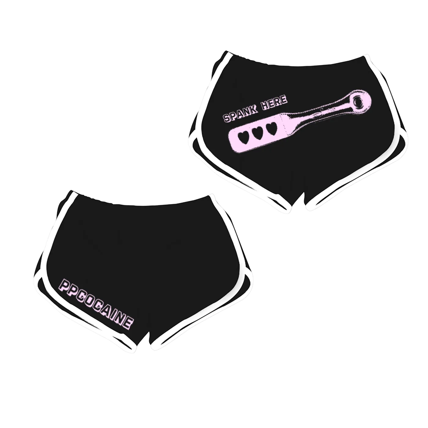 ppcocaine Spank Here Booty Shorts