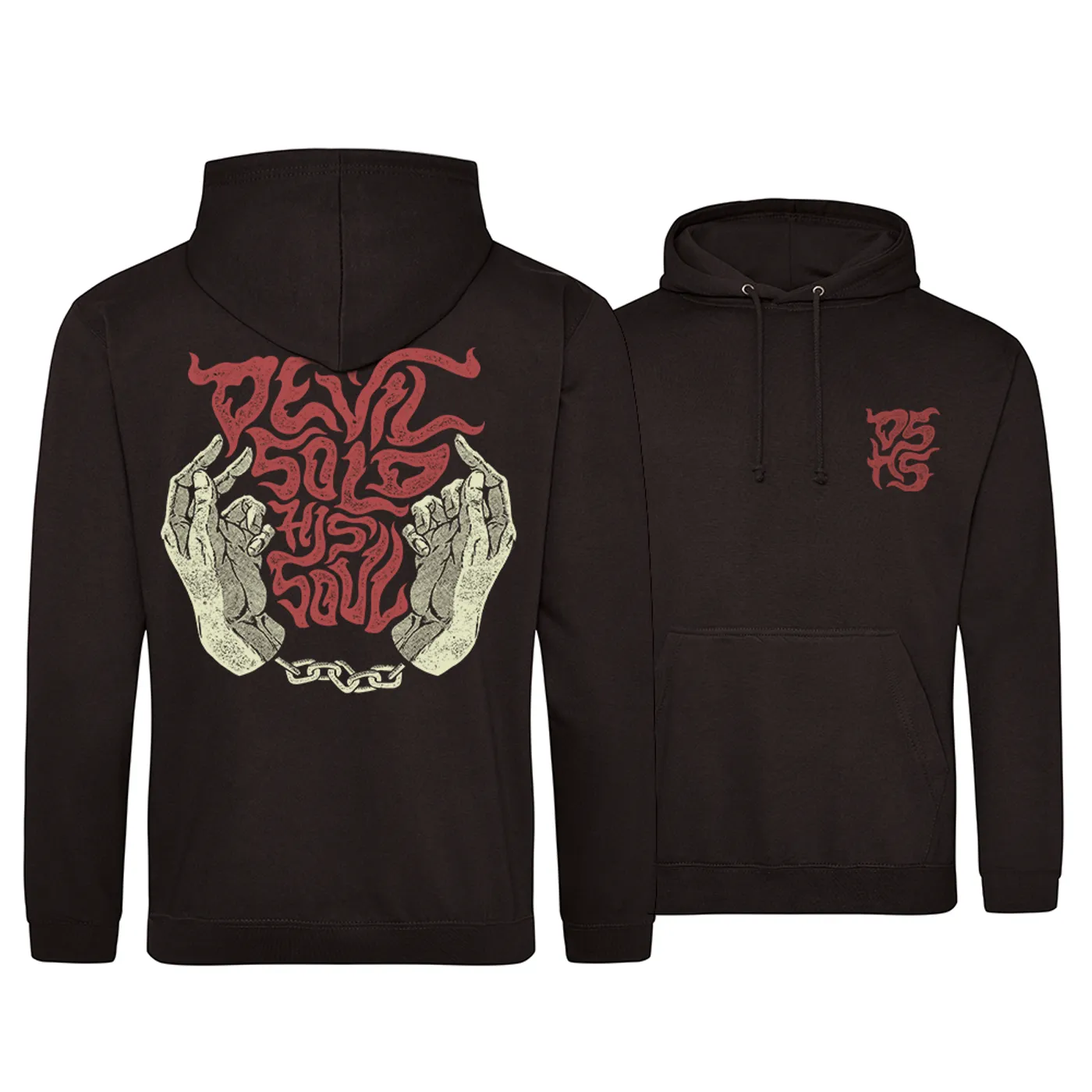 Devil Sold His Soul Shackled Hoody - Black