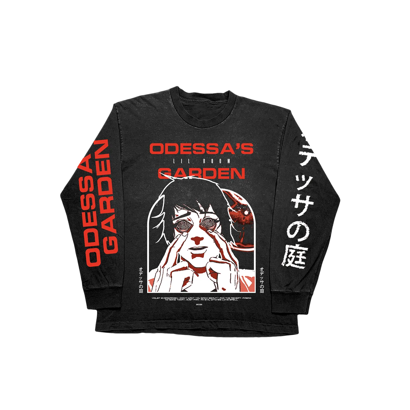 Lil Boom Odessa's Garden Black Long Sleeve