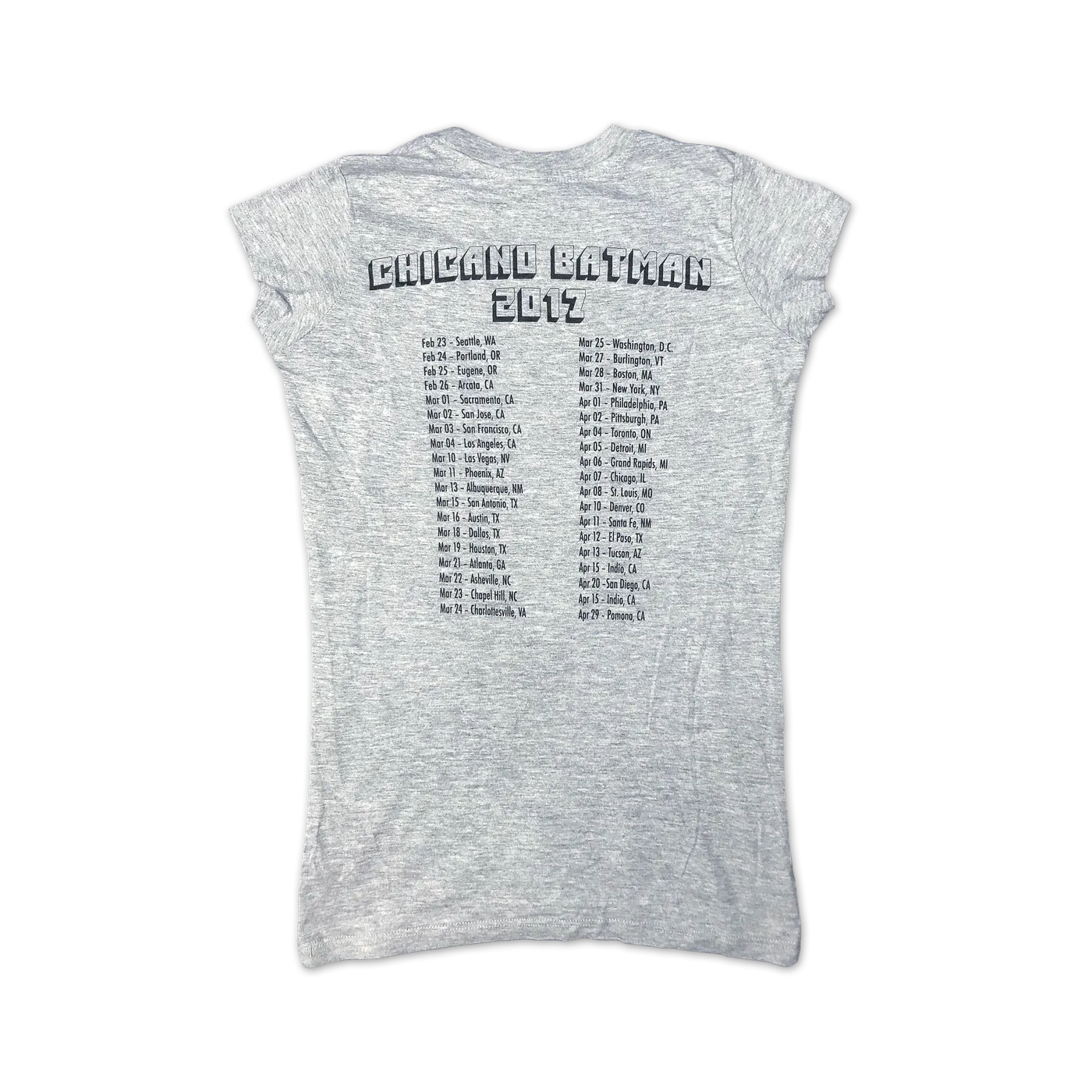 Chicano Batman Women's Freedom is Free 2017 Tour T (Grey)